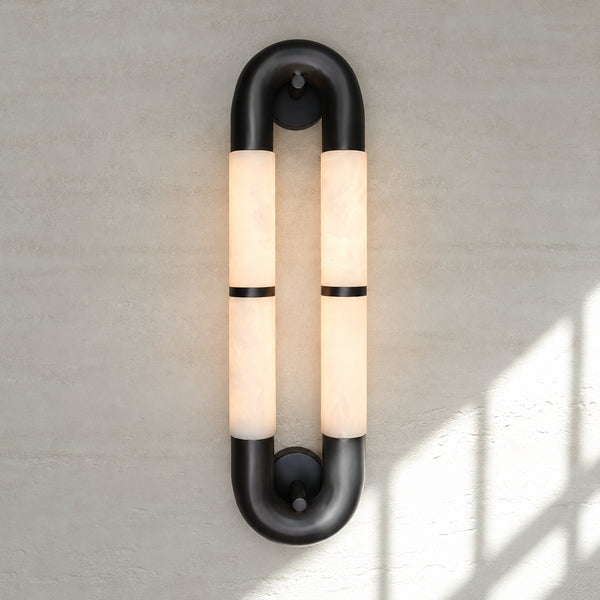 Lenvire Alabaster Loop Wall Light 11