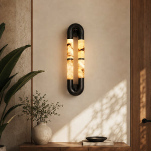 Lenvire Alabaster Loop Wall Light 4