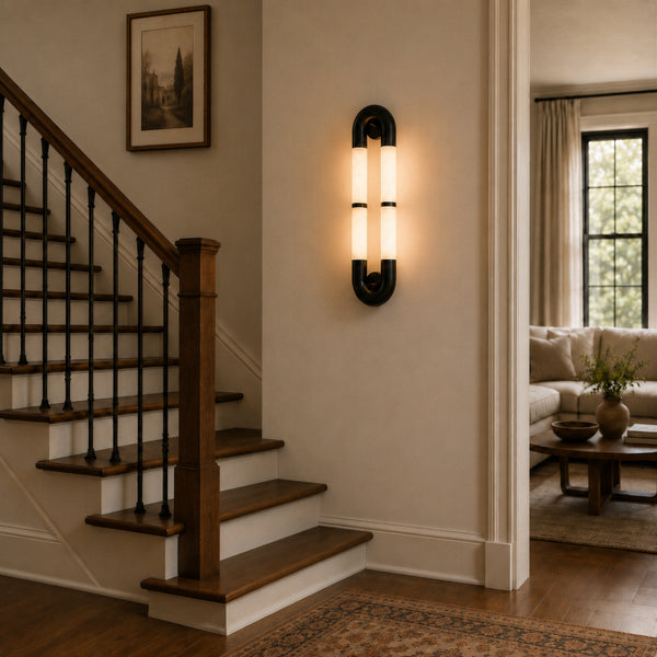 Lenvire Alabaster Loop Wall Light 6