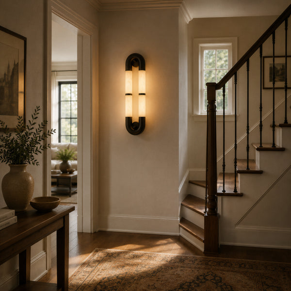 Lenvire Alabaster Loop Wall Light 7