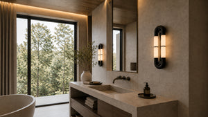 Lenvire Alabaster Loop Wall Light 9
