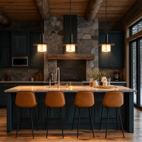 Lenvoric Alabaster Disc Pendant Light 2