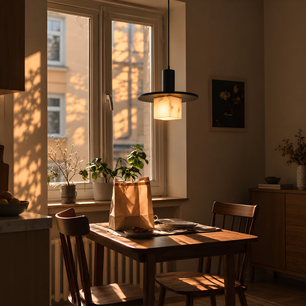 Lenvoric Alabaster Disc Pendant Light 6