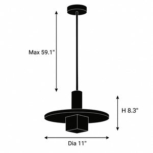 Lenvoric Alabaster Disc Pendant Light 8