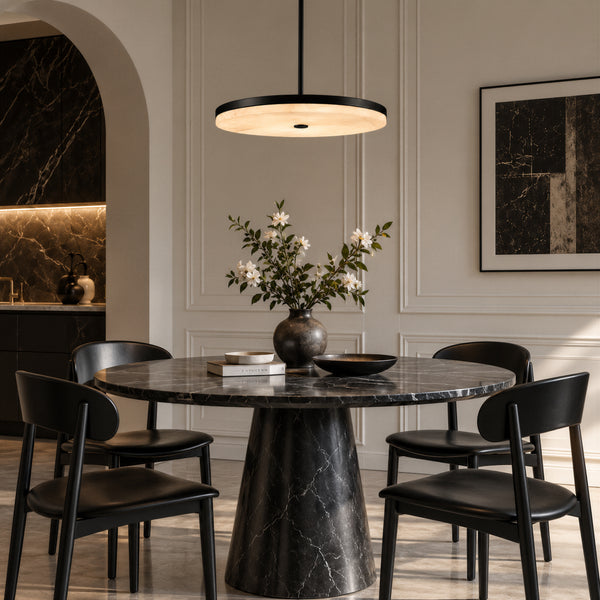 Lunorve Alabaster Disc Pendant Light 7