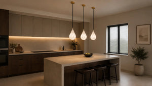 Lunvero Alabaster Teardrop Pendant Light 3