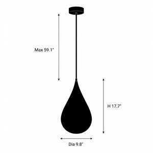 Lunvero Alabaster Teardrop Pendant Light 9