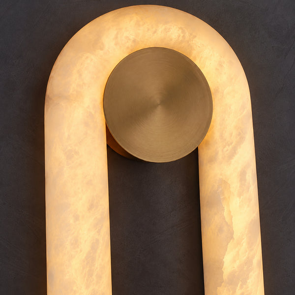 Lurenr Alabaster Arch Wall Light 11