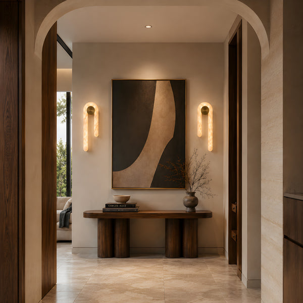 Lurenr Alabaster Arch Wall Light 6