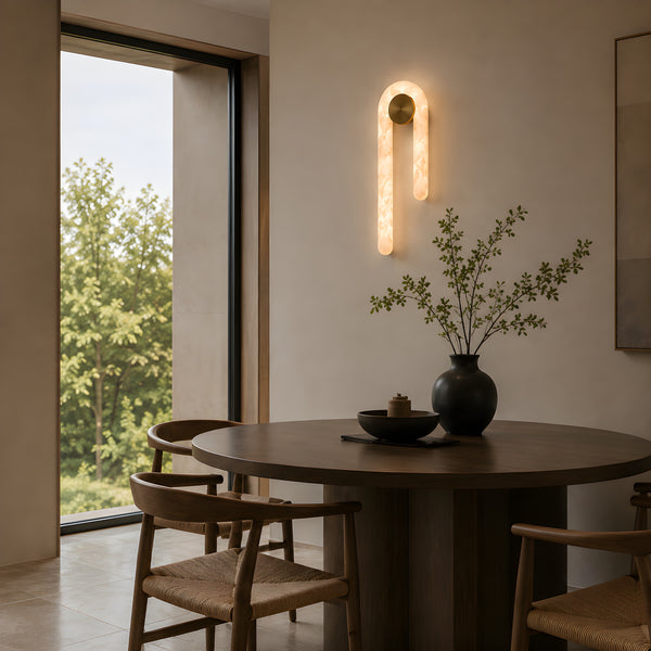 Lurenr Alabaster Arch Wall Light 7