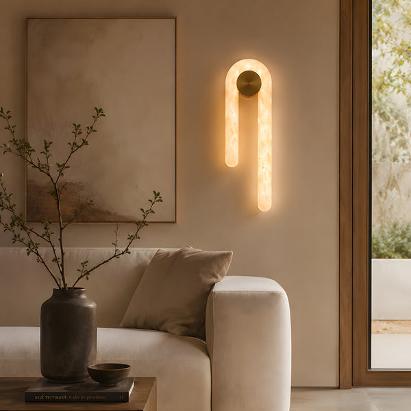 Lurenr Alabaster Arch Wall Light 8