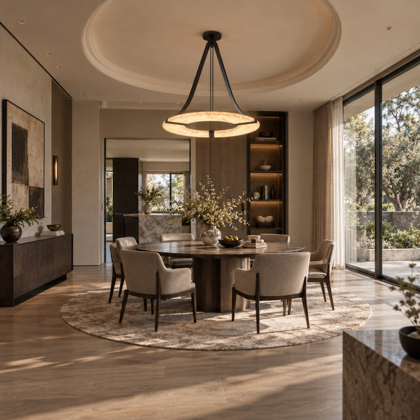 Mavique Alabaster Ring Pendant Light 5