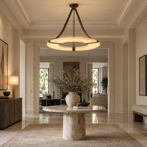 Mavique Alabaster Ring Pendant Light 6