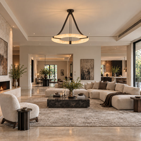 Mavique Alabaster Ring Pendant Light 7