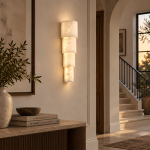 Mavrenel Tiered Alabaster Wall Light 3