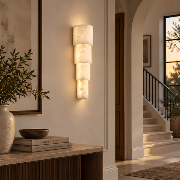Mavrenel Tiered Alabaster Wall Light 3