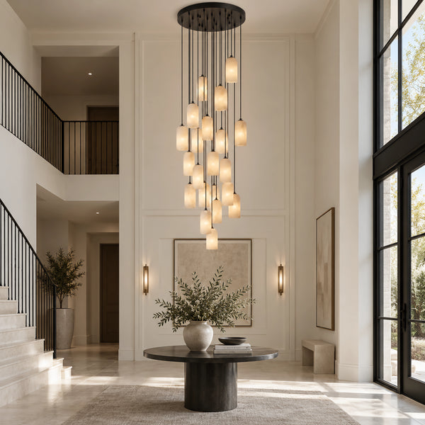 Merovan Alabaster Cascade Chandelier 15