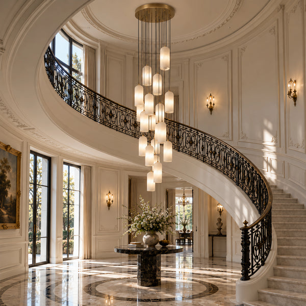 Merovan Alabaster Cascade Chandelier 16