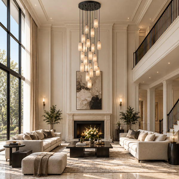 Merovan Alabaster Cascade Chandelier 17