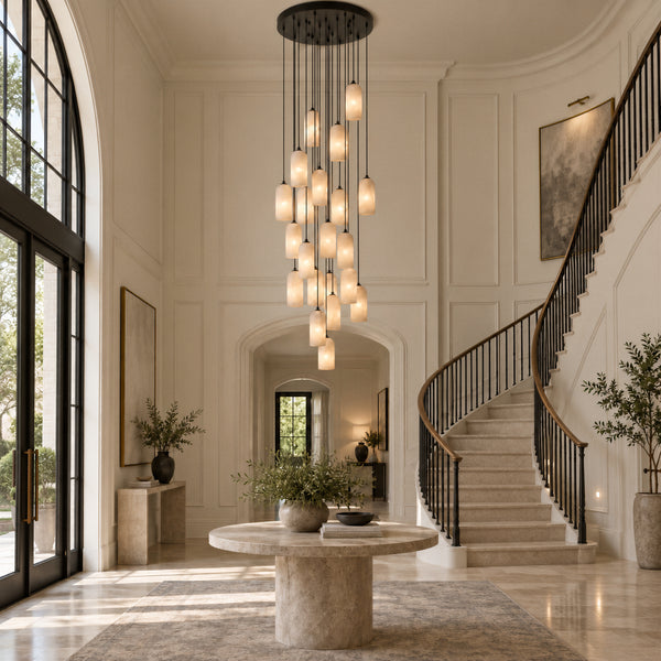 Merovan Alabaster Cascade Chandelier 18