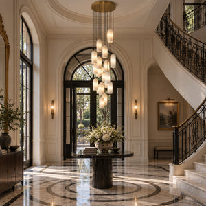 Merovan Alabaster Cascade Chandelier 19