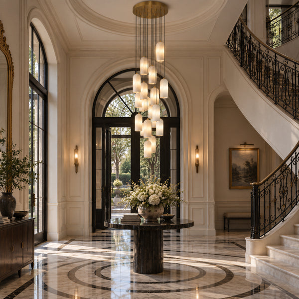 Merovan Alabaster Cascade Chandelier 19