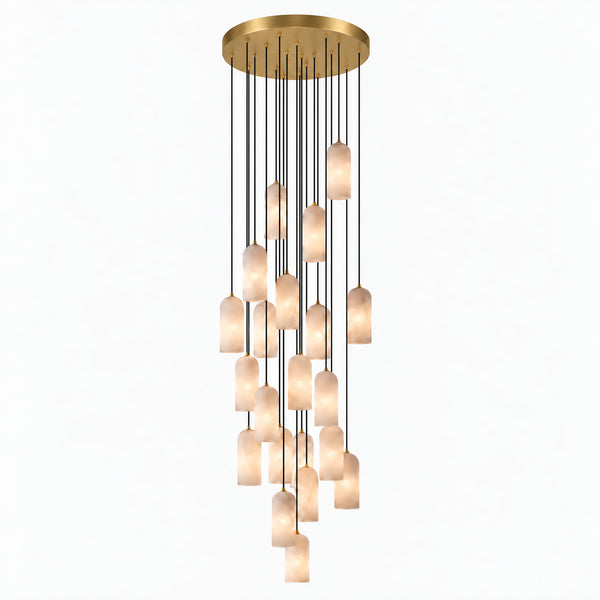Merovan Alabaster Cascade Chandelier 9