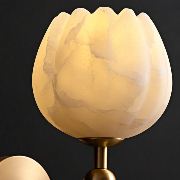 Mersu Alabaster Tulip Wall Light 11