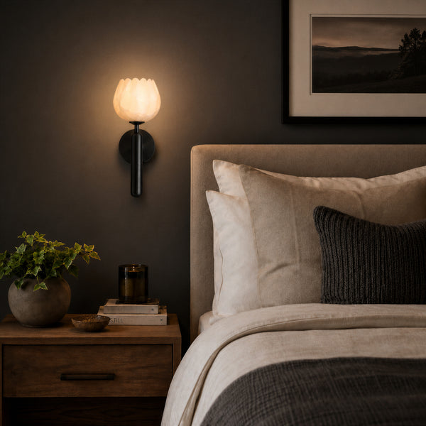 Mersu Alabaster Tulip Wall Light 3