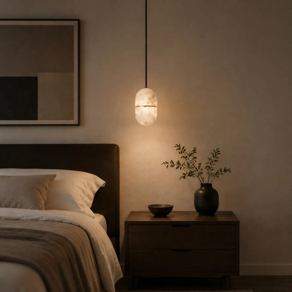 Mervik Alabaster Capsule Pendant Light 3