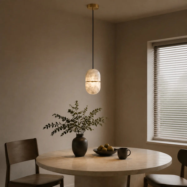 Mervik Alabaster Capsule Pendant Light 4