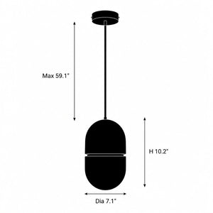 Mervik Alabaster Capsule Pendant Light 8