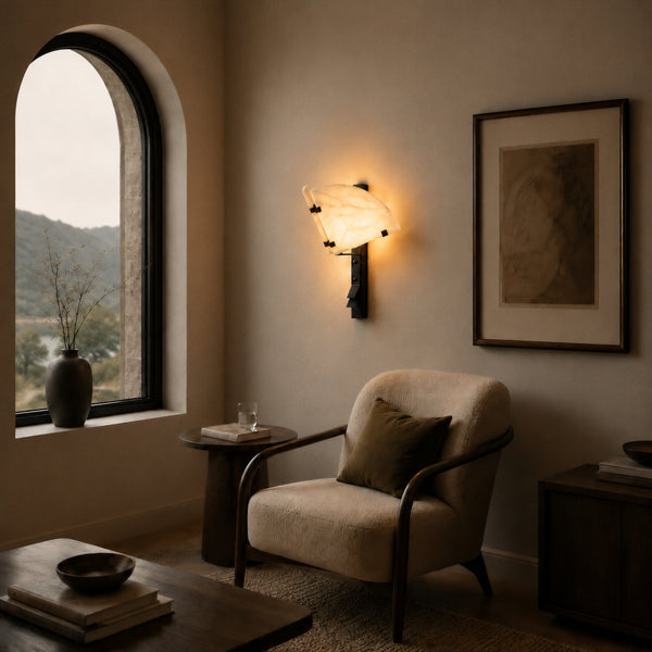 Mirelta Alabaster Wing Wall Light 3