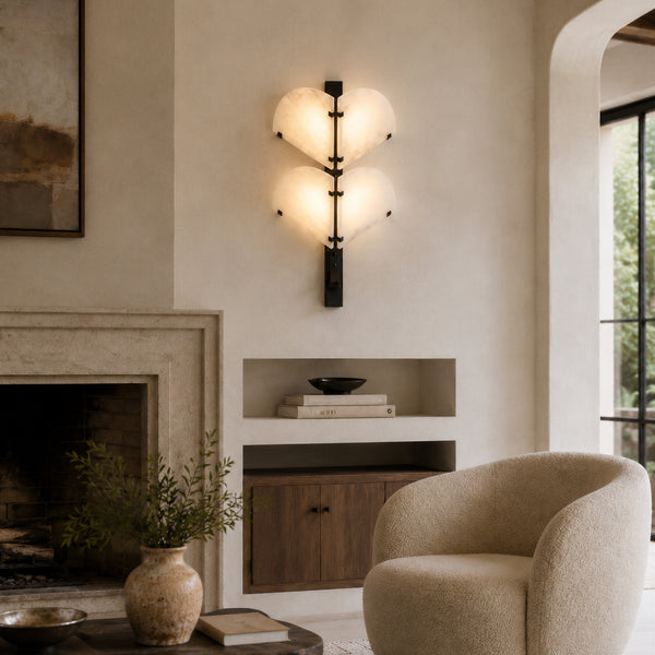 Mirelta Alabaster Wing Wall Light 4