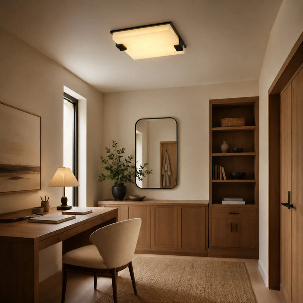 Morlis Alabaster Square Ceiling Light 7