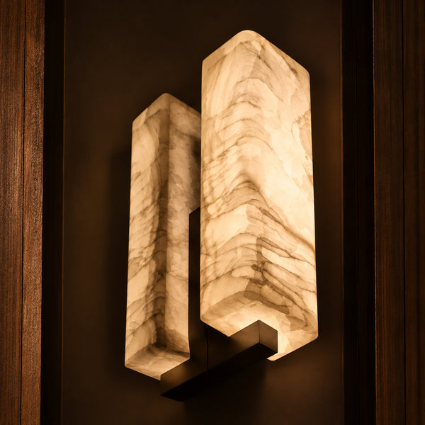 Neravin Alabaster Column Wall Light 10