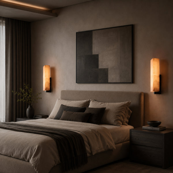 Neravin Alabaster Column Wall Light 2