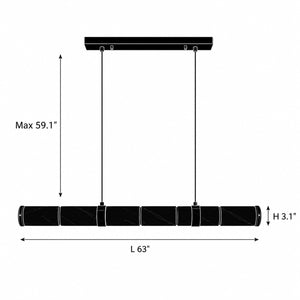Neraxis Segmented Alabaster Pendant Light 1