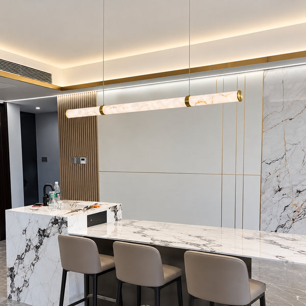 Neraxis Segmented Alabaster Pendant Light 15