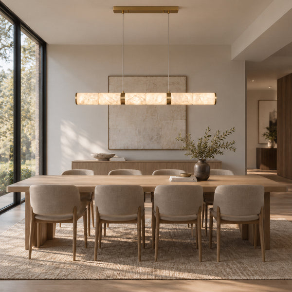 Neraxis Segmented Alabaster Pendant Light 4