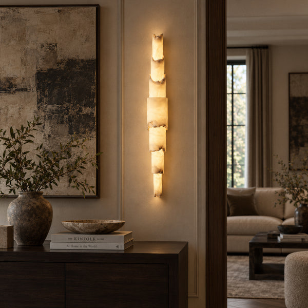 Nerovyn Raw Alabaster Wall Light 3