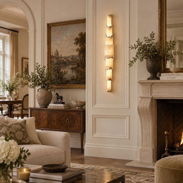 Nerovyn Raw Alabaster Wall Light 7