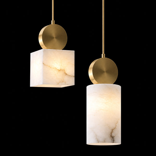 Nesaro Alabaster Disc Pendant Light 12