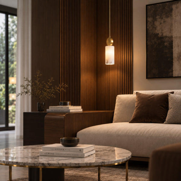 Nesaro Alabaster Disc Pendant Light 5