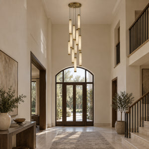 Norqen Alabaster Cylinder Chandelier 10