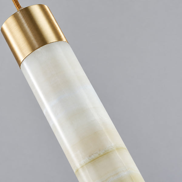 Norqen Alabaster Cylinder Chandelier 18