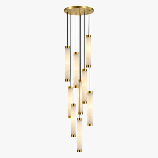 Norqen Alabaster Cylinder Chandelier 3