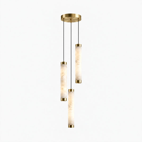 Norqen Alabaster Cylinder Chandelier 5