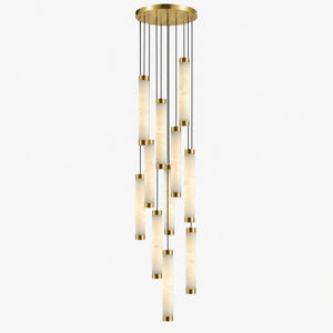 Norqen Alabaster Cylinder Chandelier 6