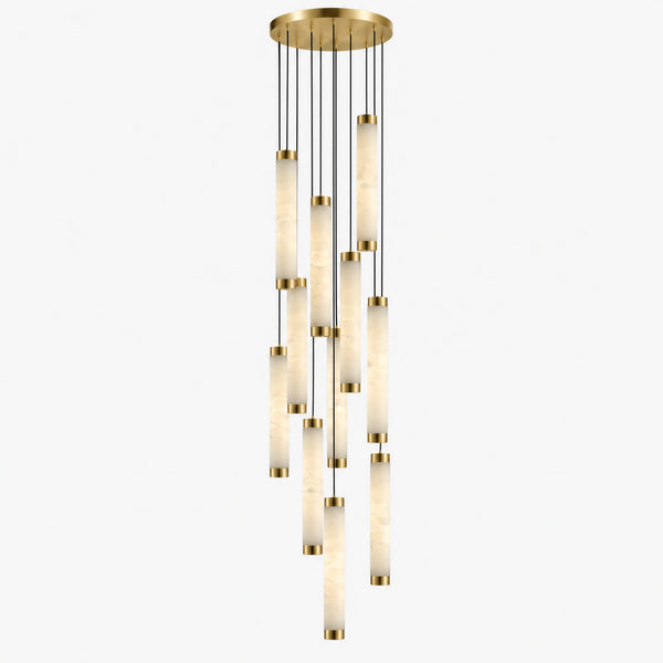 Norqen Alabaster Cylinder Chandelier 6